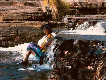 Carolynne Smith at Anbadjgoran Falls