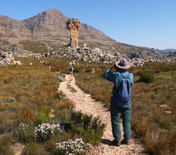 Frank photographing the Maltese Cross, Cedarberg, South Africa, October 2004