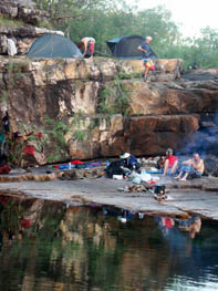 Campsite, upper Gronophylum Creek, Kakadu.