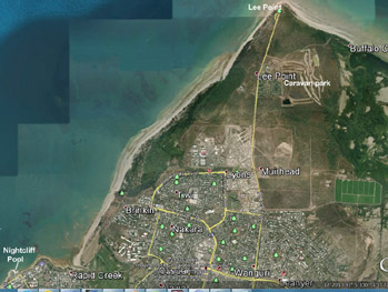 Google Earth view of Casuarina Beach