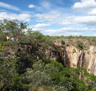 View stop to look at the main Graveside falls, about 80 metres tall.