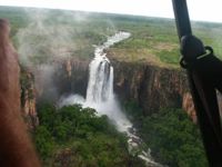 Helicopter view of Magela Falls