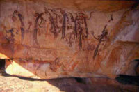 Bradshaw style Aboriginal painting