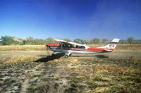 Landing on the Munja airstrip