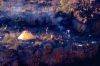 Campsite at head of Western Gorge