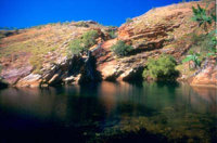 One of the many open pools in the Osmond Range