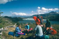 Lunchtime near Lake Grey, Torres del Paine