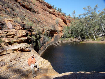 High waterhole on one of the southern creeks