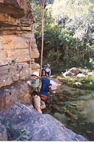 Ledging along a Kakadu creek