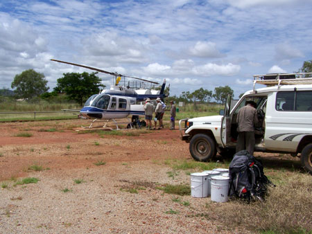Loading the helicopter for the February Bungles trip