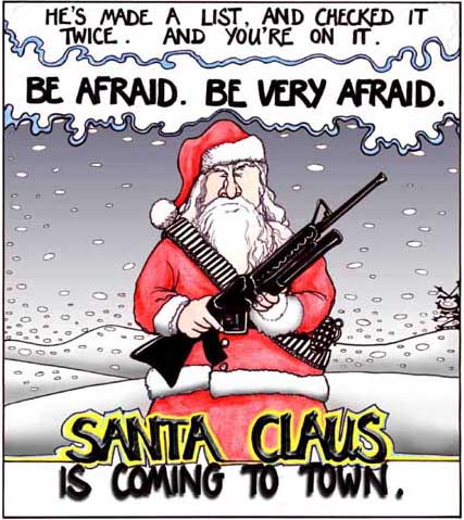 Santa has a gun