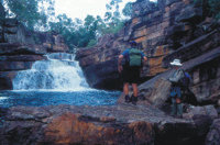 Don and Frank at one of the waterfalls on Baroalba Creek