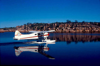 Float plane landing on the Drysdale River